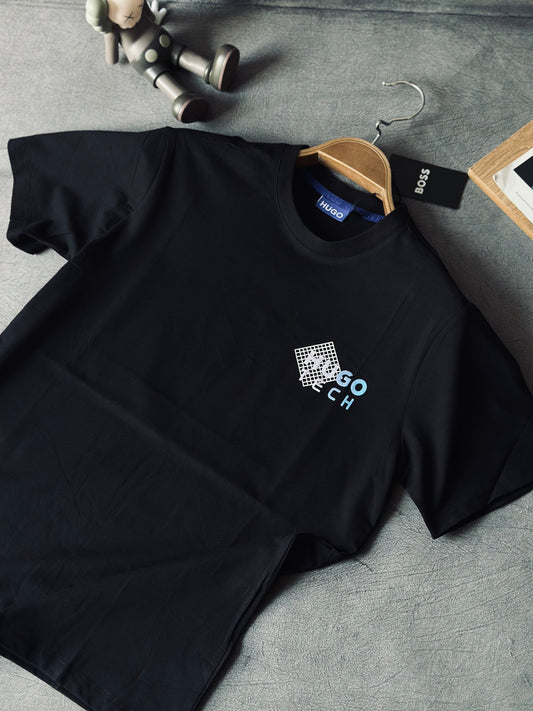CAMISETA SLIM HUG NEGRA TECH