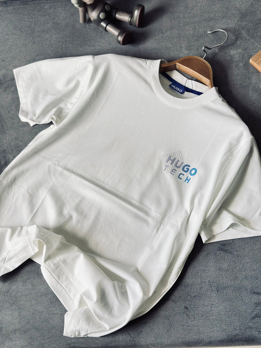 CAMISETA SLIM HUG BLANCA TECH