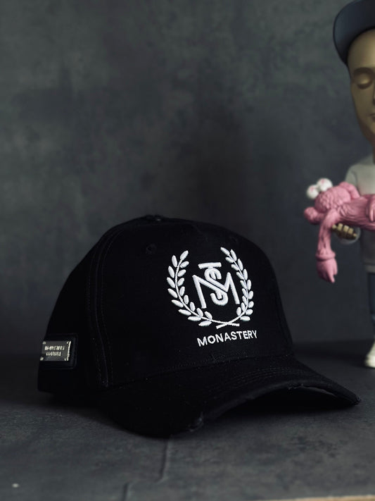 GORRA PREMIUM MON NEGRA MST RAMAS BLANCO