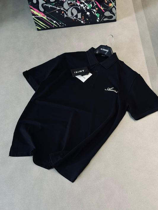 CAMISETA POLO AMI NEGRA AMI ENGOMADO