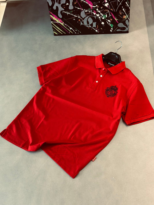CAMISETA POLO CLE ROJA ESCUDO ROJO