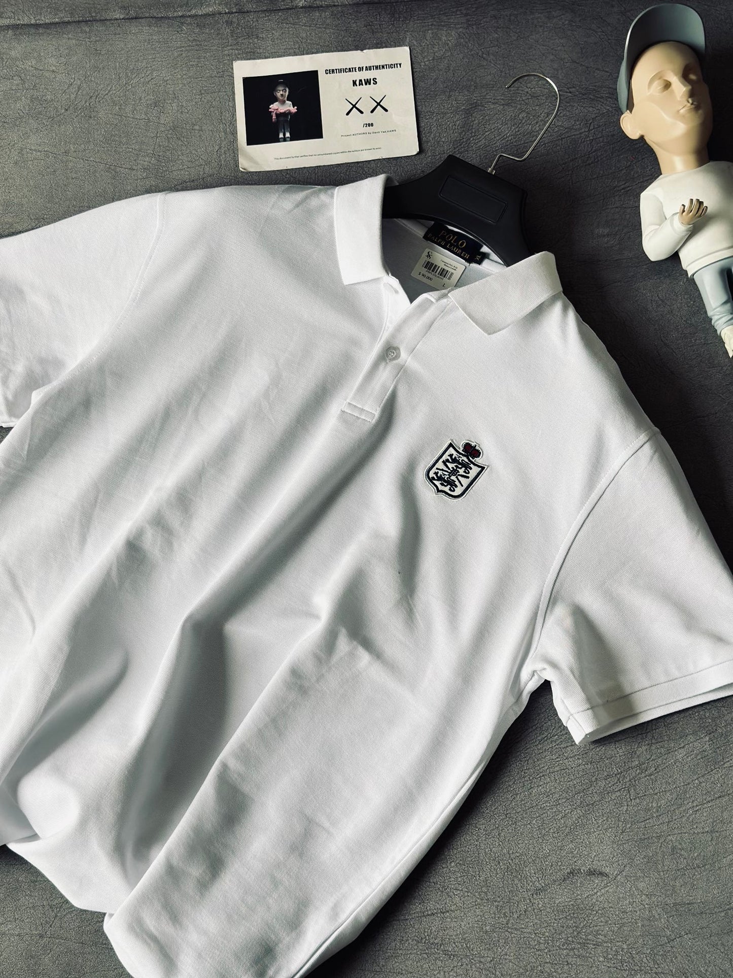 CAMISETA POLO RAL BLANCA ESCUDO