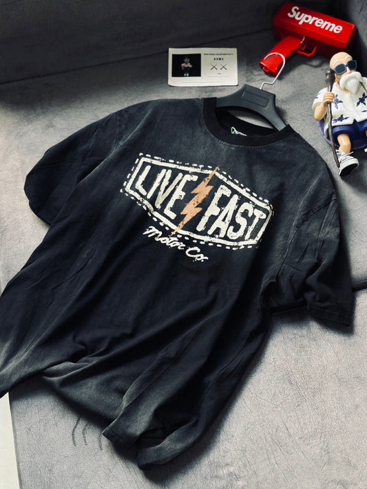 CAMISETA OVERSIZE SAI GRIS LIVE FAST