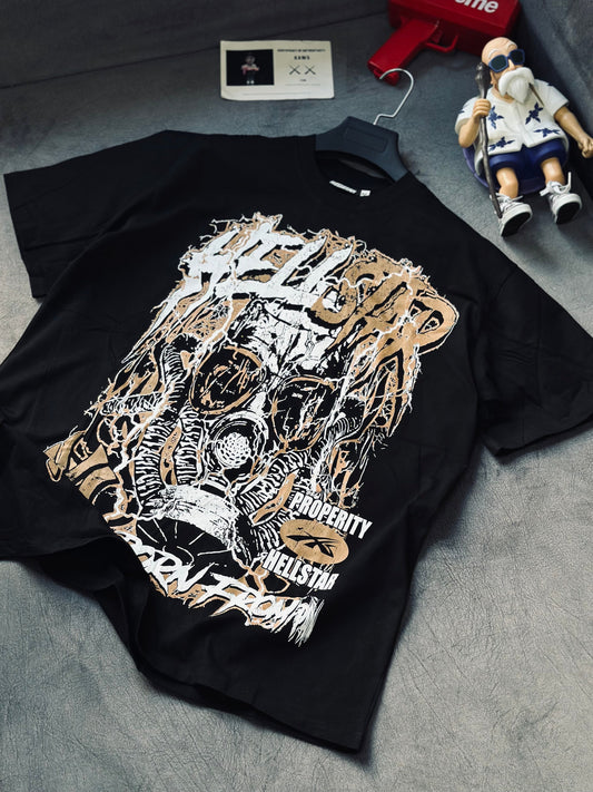 CAMISETA OVERSIZE HEL NEGRA NY CAFÉ