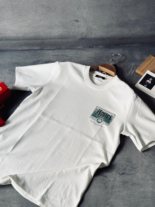 CAMISETA SLIM AMI BLANCA OPEN LATE