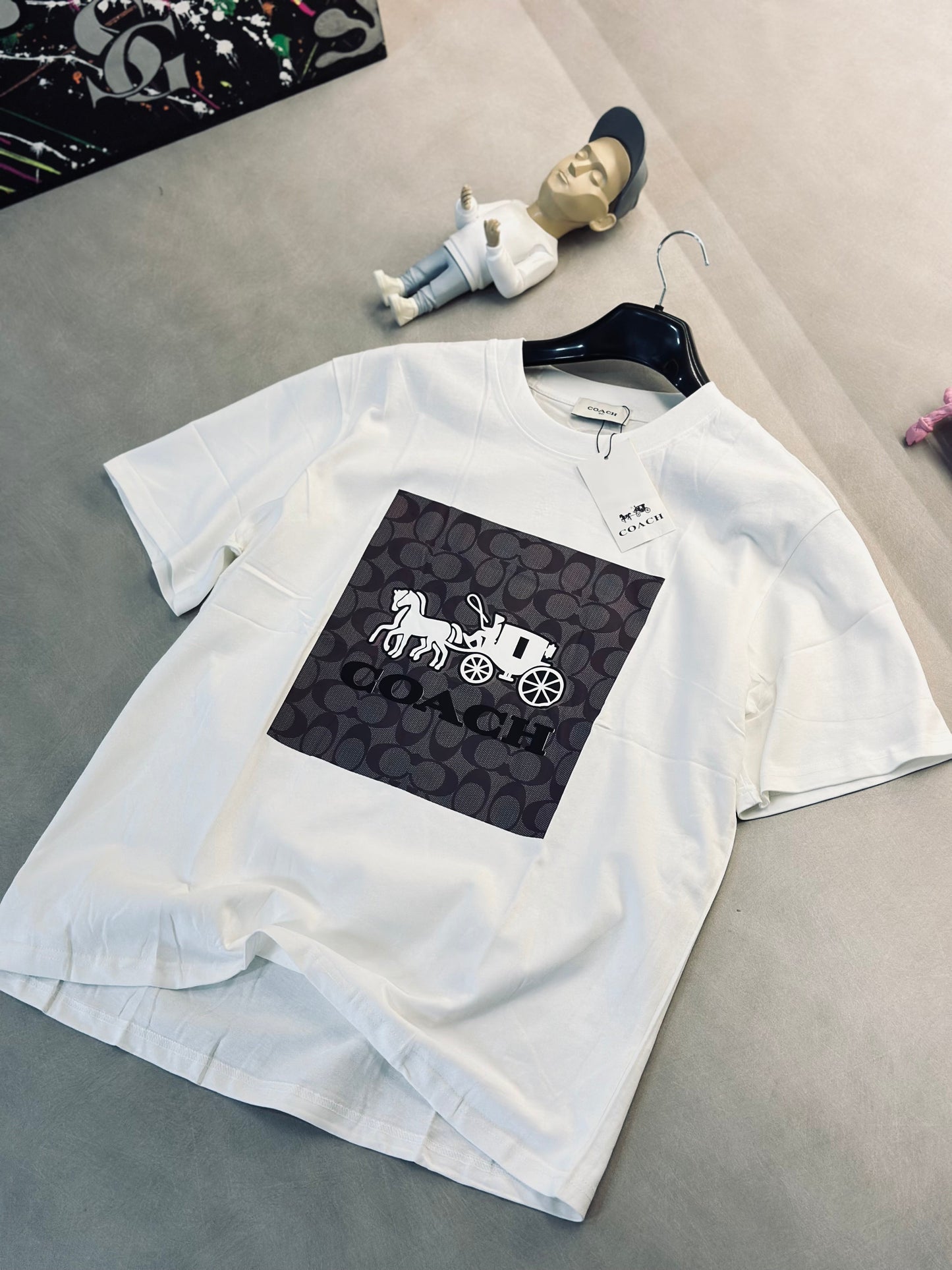 CAMISETA OVERSIZE COA BLANCA CARROSA