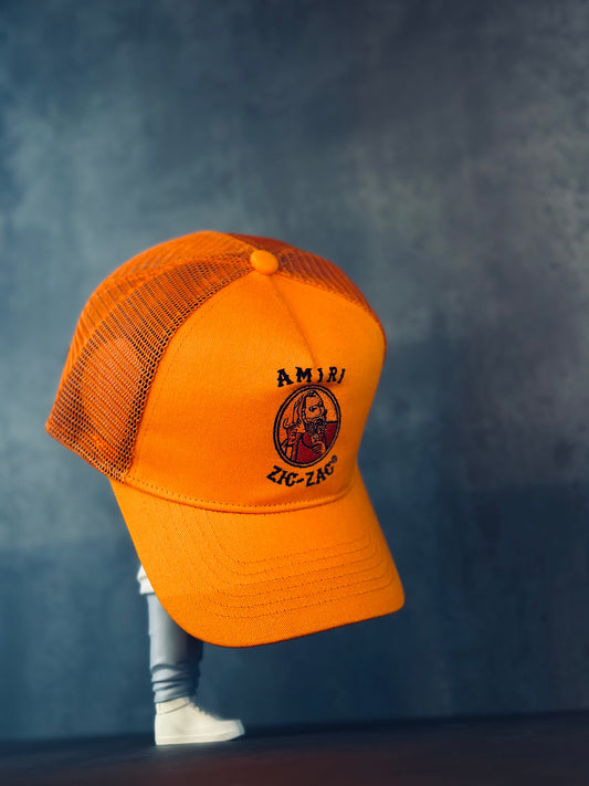 GORRA PREMIUM AMI NARANJA MALLA ZIGZAG