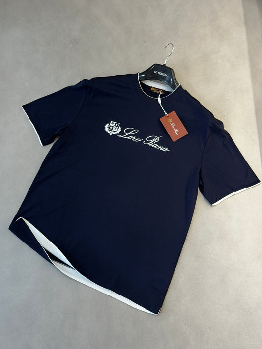 CAMISETA SLIM LOR AZUL LOGO DELANTE
