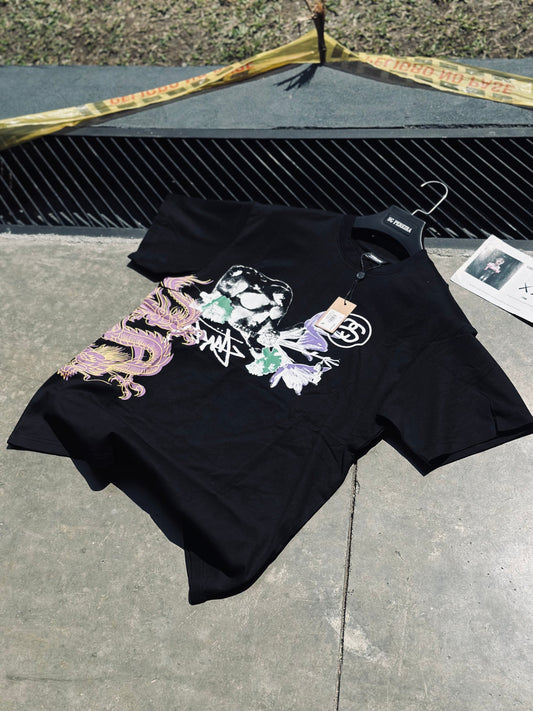 CAMISETA OVERSIZE STU NEGRA DRAGON MORADO
