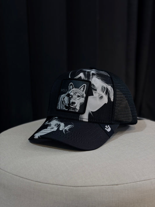 GORRA GOO NEGRA HUMO LOBO