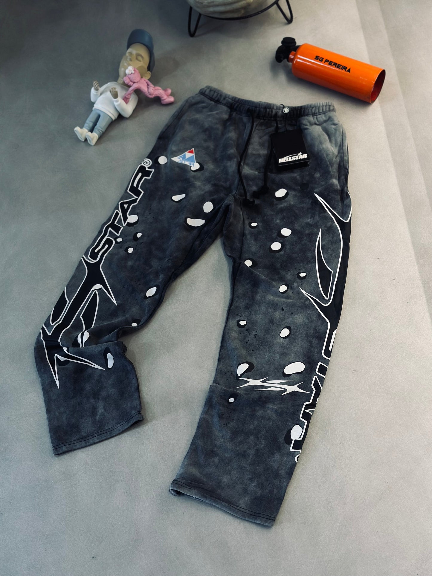SUDADERA HEL GRIS PUNTOS BLANCOS