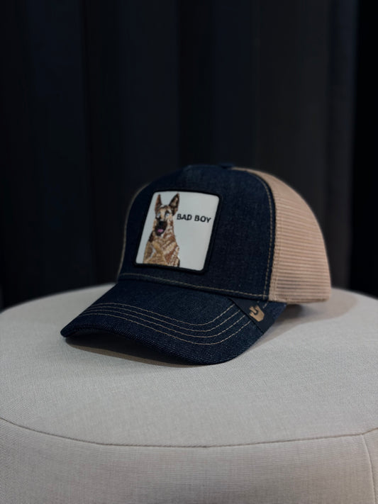 GORRA GOO CAQUI DENIM PERRO