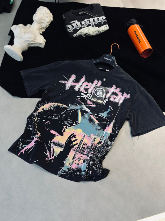 CAMISETA OVERSIZE HEL GRIS SPACETOUR  GAFAS