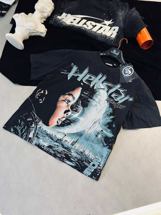 CAMISETA OVERSIZE HEL GRIS SPACETOUR  ROSTRO