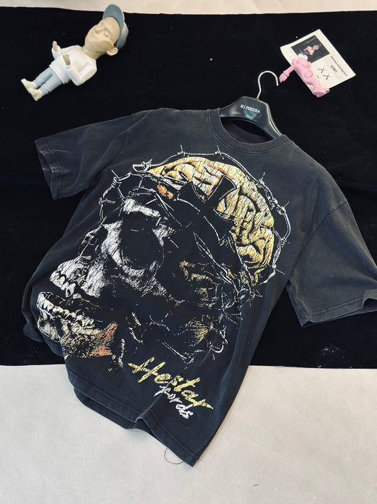 CAMISETA OVERSIZE HEL GRIS CALABERA CEREBRO
