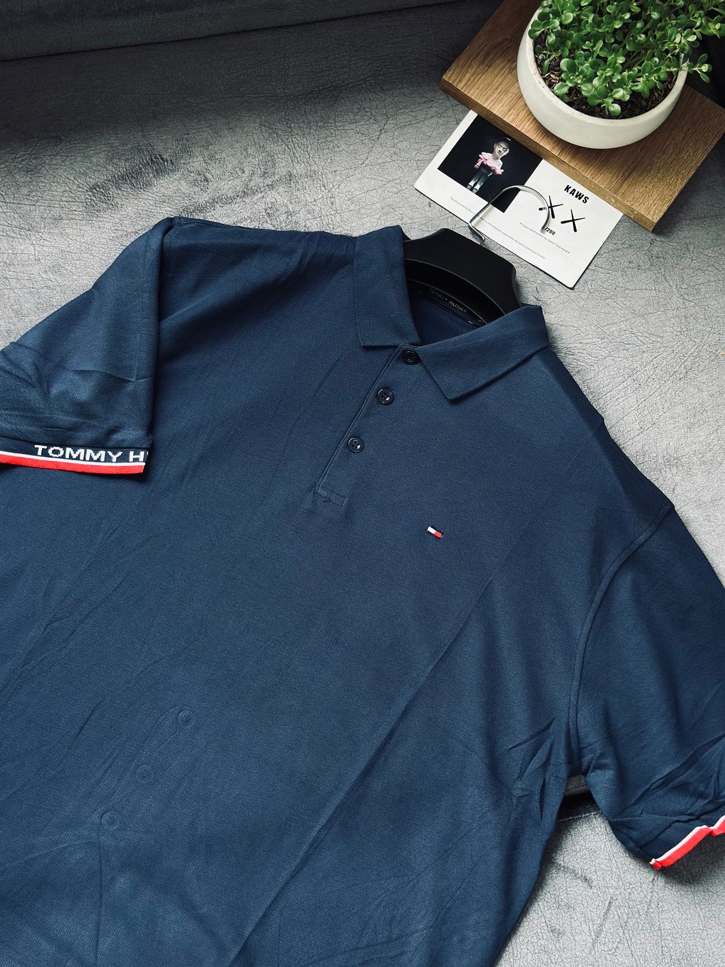 CAMISETA POLO TOM AZUL CLÁSICA