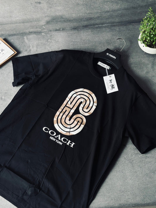 CAMISETA SLIM COA NEGRA C CAMUFLAJE