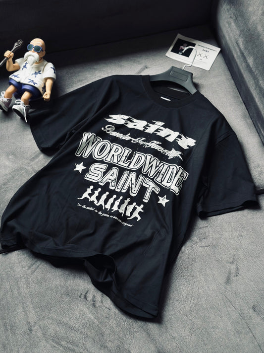 CAMISETA OVERSIZE SAI NEGRA WORLDWIDE