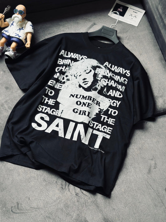 CAMISETA OVERSIZE SAI NEGRA #1GIRL