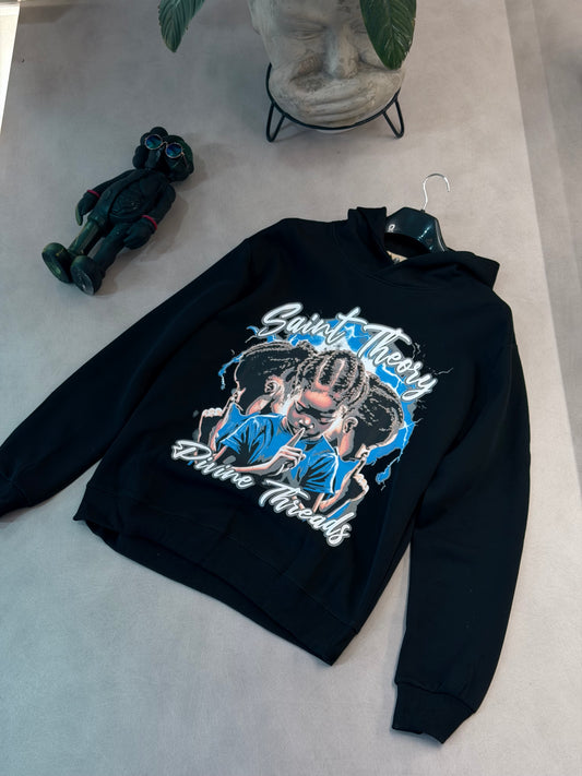 HOODIE SAI NEGRO NIÑO SILENCIO