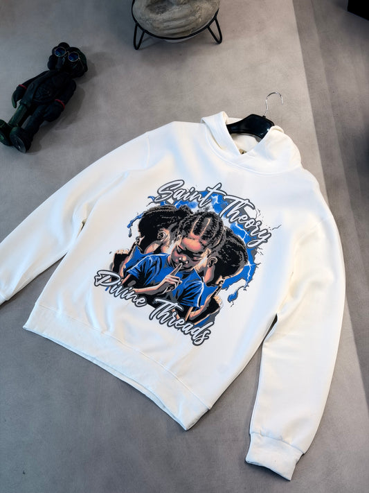 HOODIE SAI BLANCO NIÑO SILENCIO