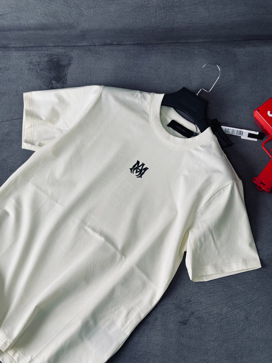 CAMISETA SLIM AMI CREMA MA CLASICO