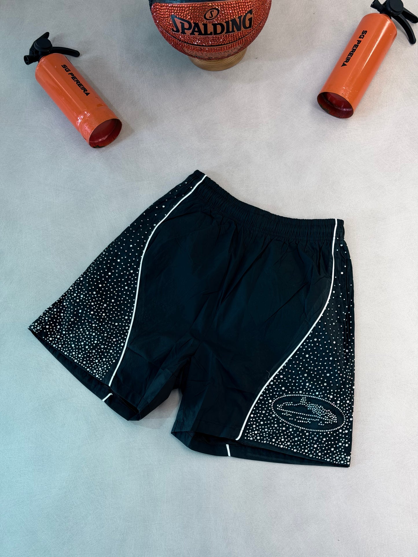 PANTALONETA COR NEGRA RHINESTONE LATERAL