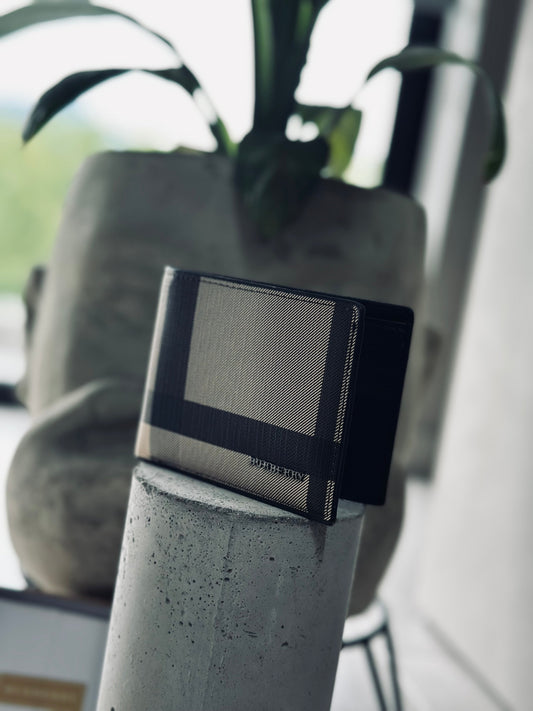 BILLETERA BUR CAFÉ APLIQUE MET