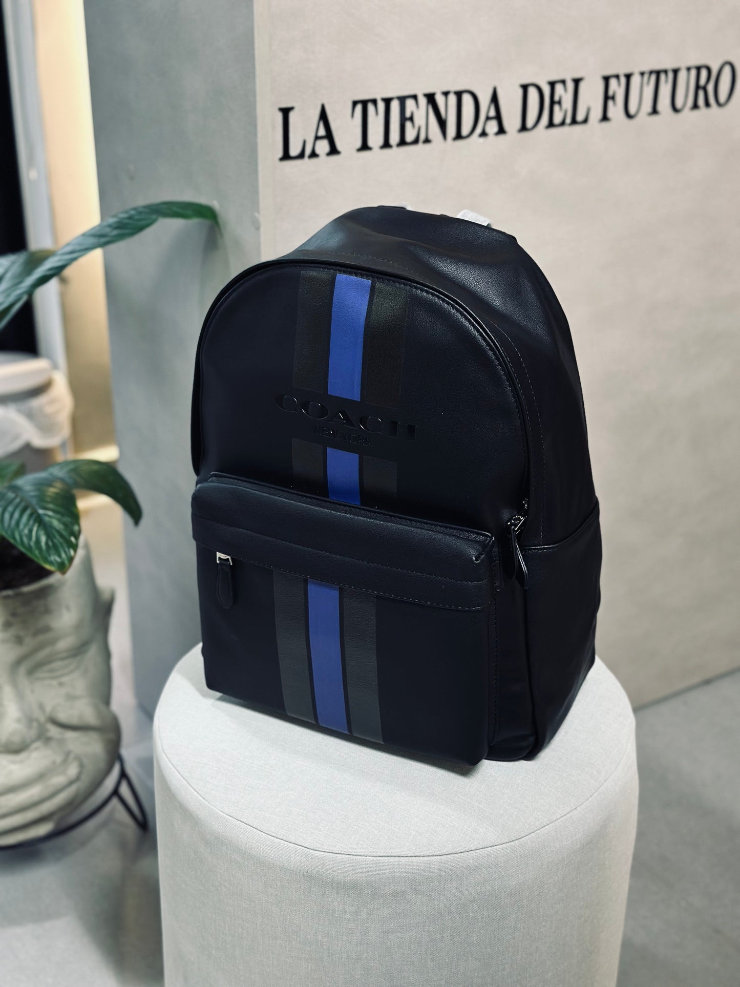 BOLSO COA NEGRO LINEA AZUL