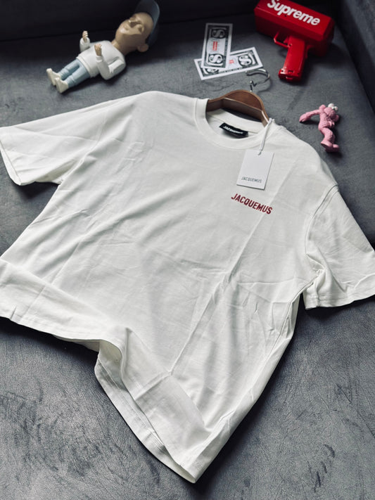CAMISETA OVERSIZE TC JAQ BLANCA JAQUE ROJO