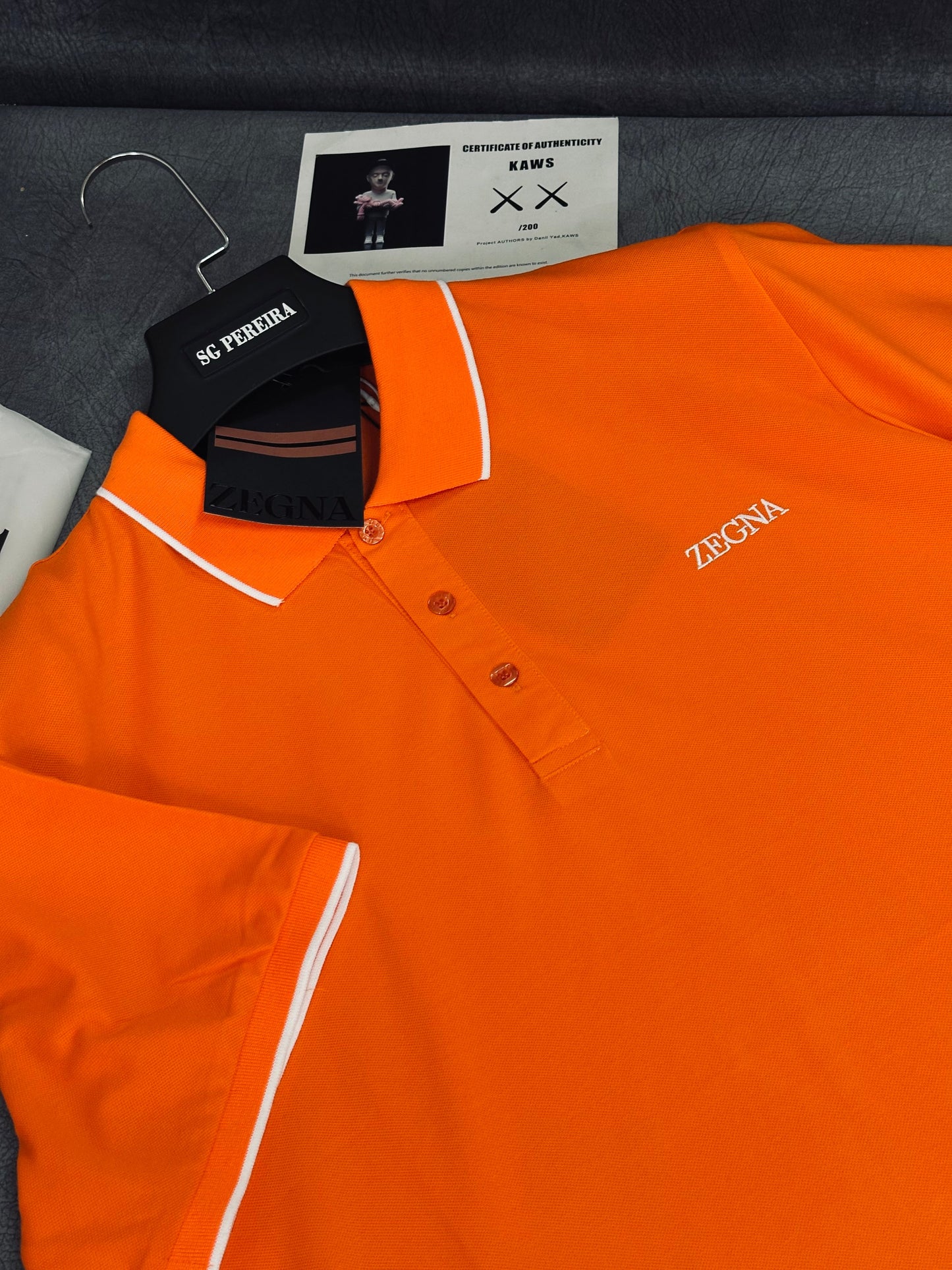 CAMISETA POLO ZEG NARANJA BASICA