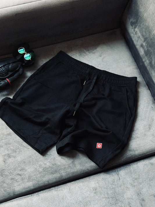 PANTALONETA CAS NEGRA LOGO ROJO
